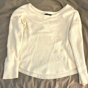 Abercrombie and fitch waffle, off-the-shoulder, long sleeve